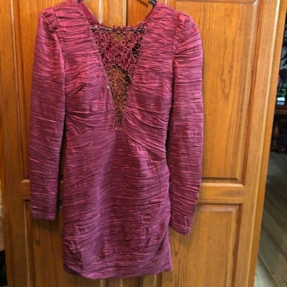 Free People Wine Colored Party dress Size 4